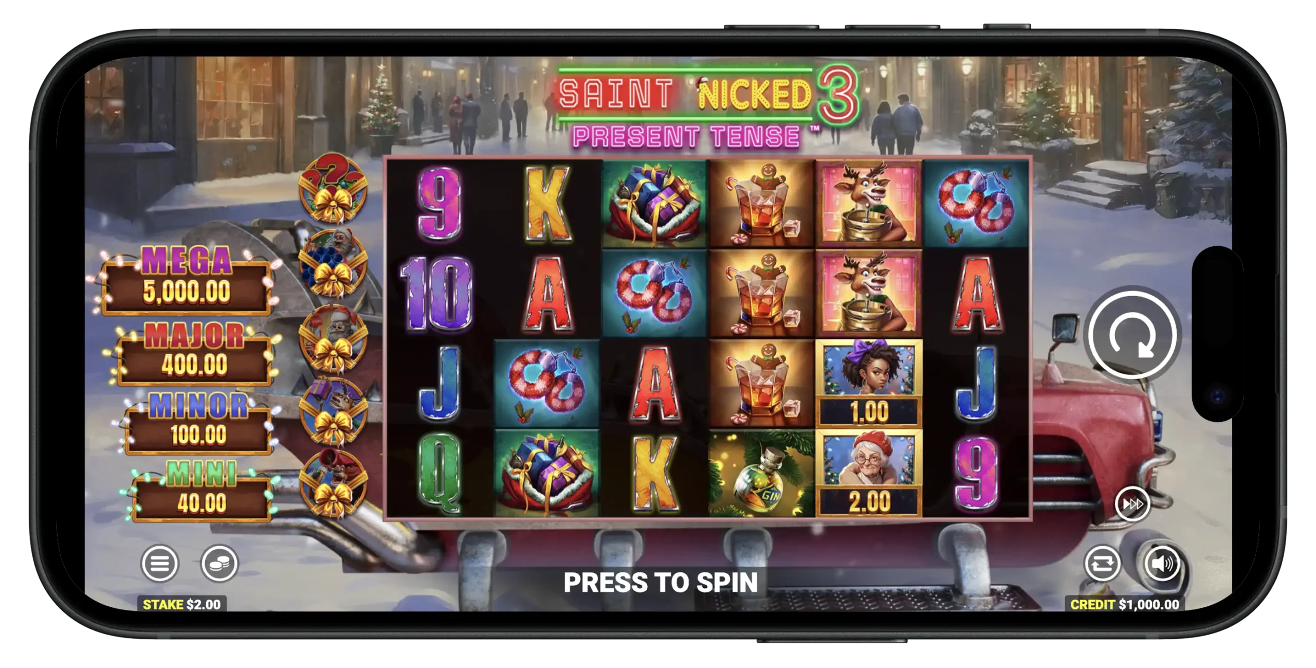 Christmas Slots at Fanatics Casino - Saint Nicked 3