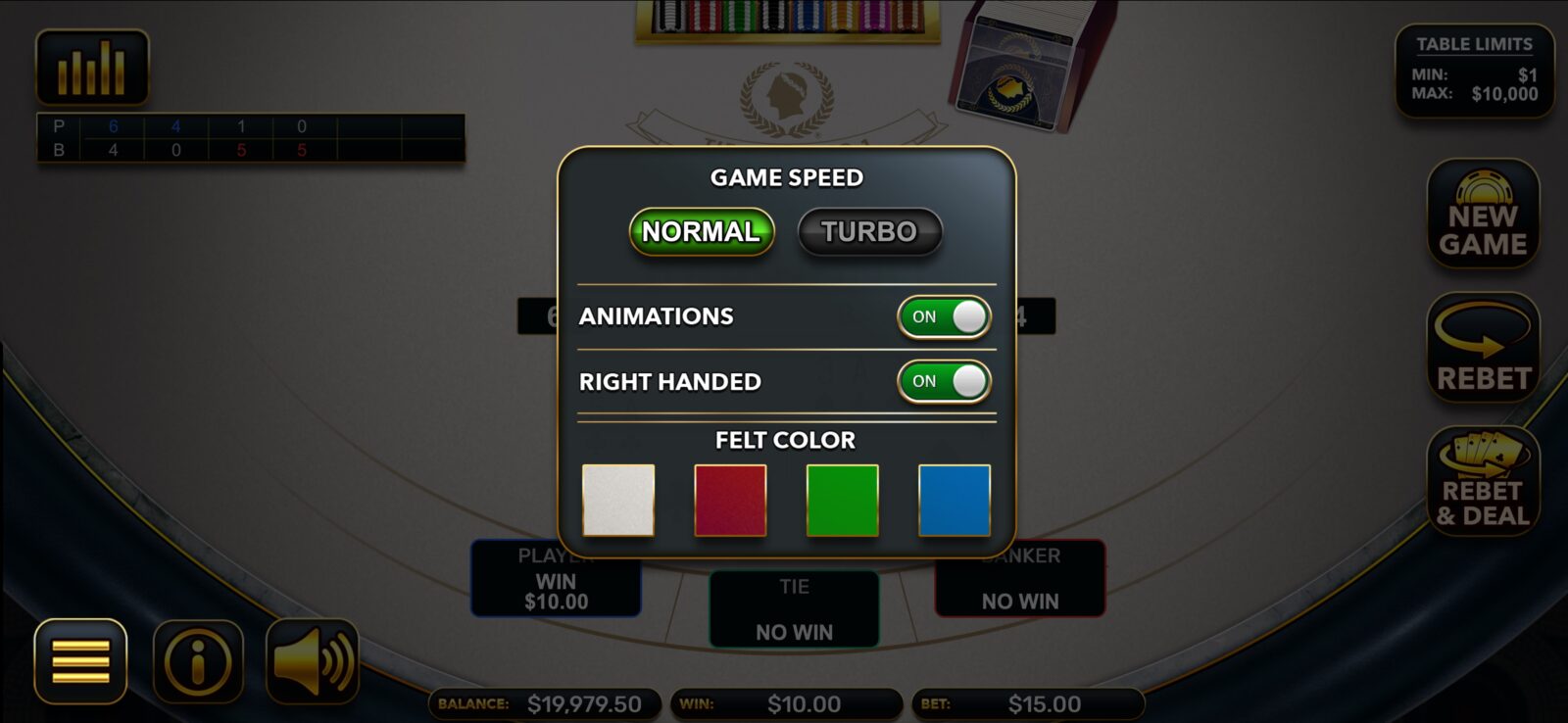 An image of the Signature Baccarat game launched by Caesars Entertainment, now exclusively available on Caesars Palace Online Casino, Caesars Sportsbook & Casino, and Horseshoe Online Casino in New Jersey. The image likely features the game's interface, showcasing modern graphics and customization options that highlight its premium, online gaming experience.