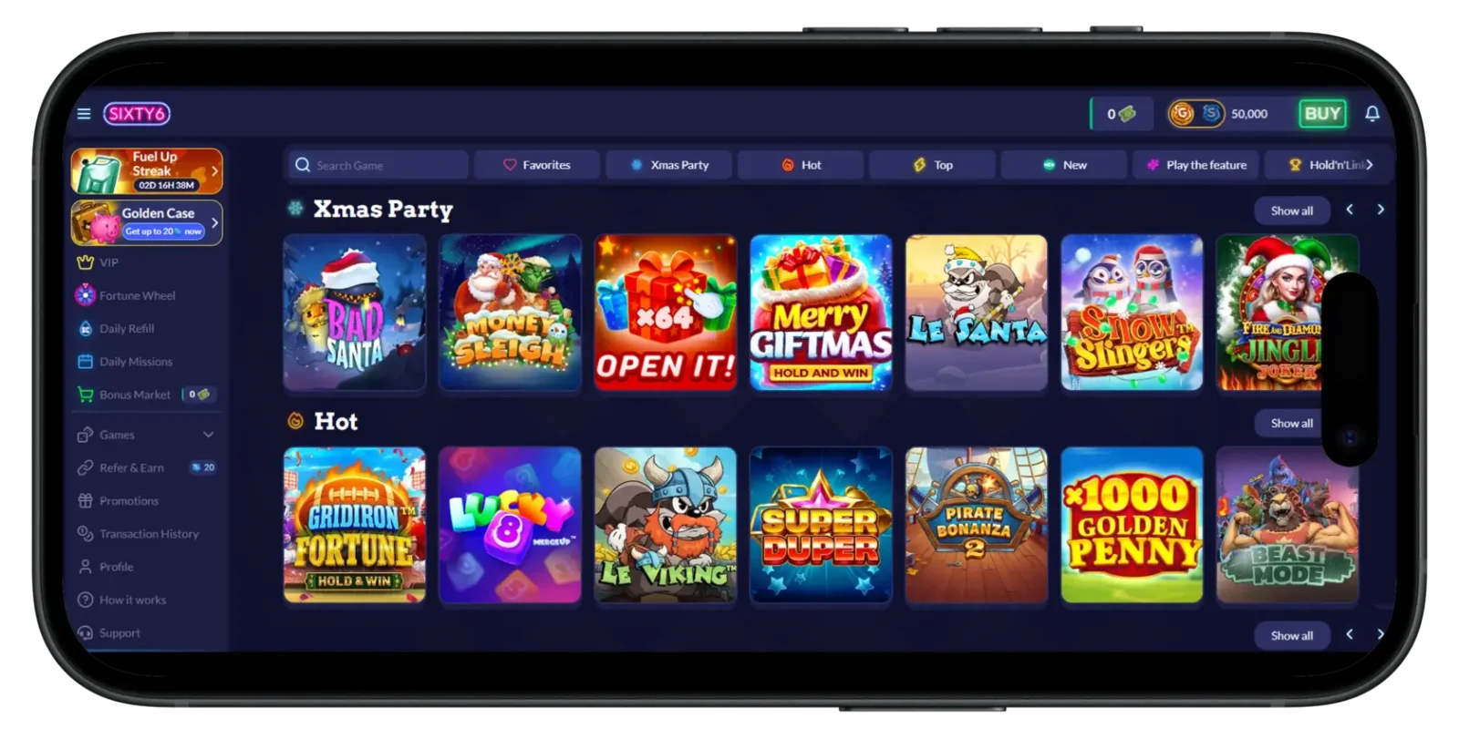 Sixty6 Casino - Winter Solstice Casino Games For Real Money