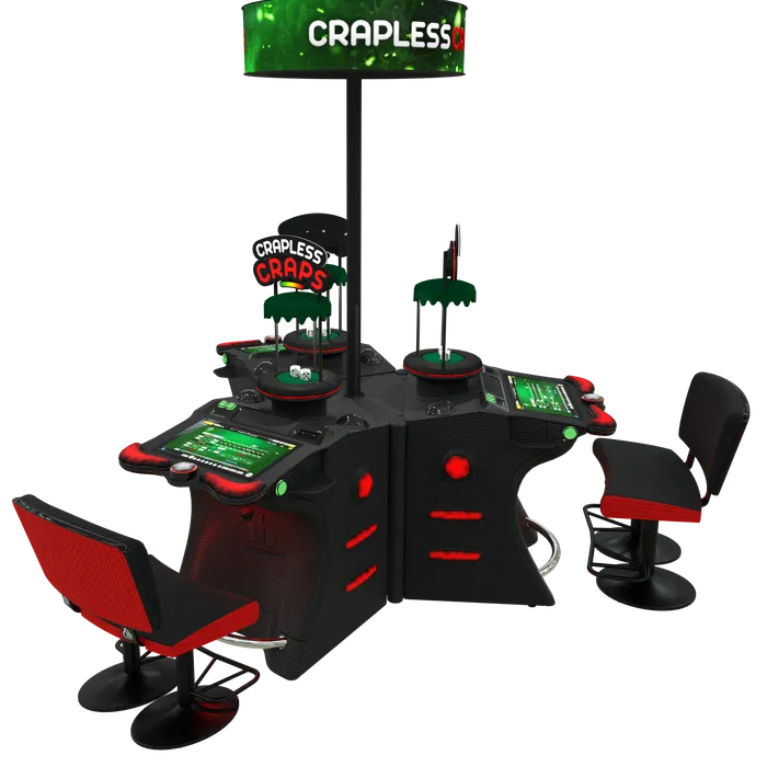 UC Craps delivers the action and energy of traditional craps into a modern, hands-on experience where players control the pace. Each roll begins with the push of a button – the harder it’s pressed, the higher the dice jump