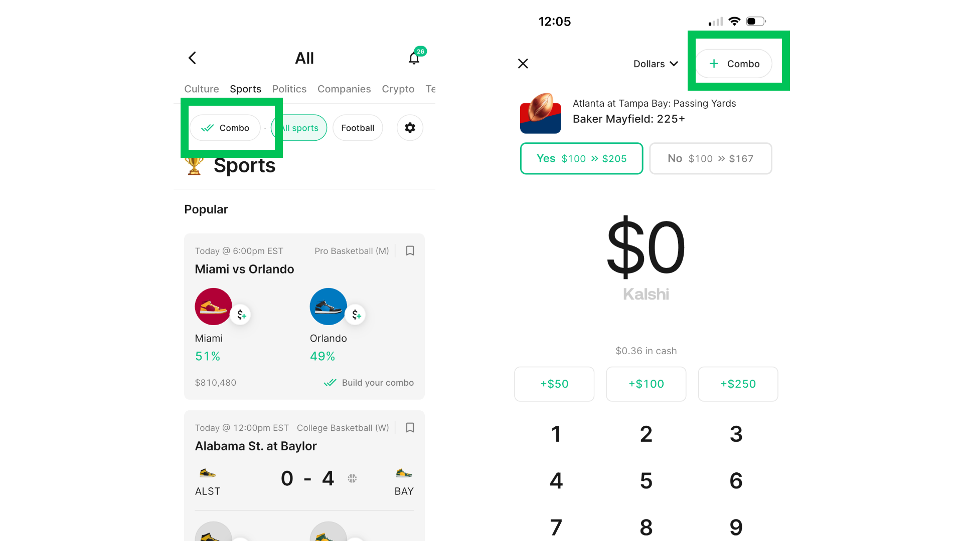 kalshi combo example