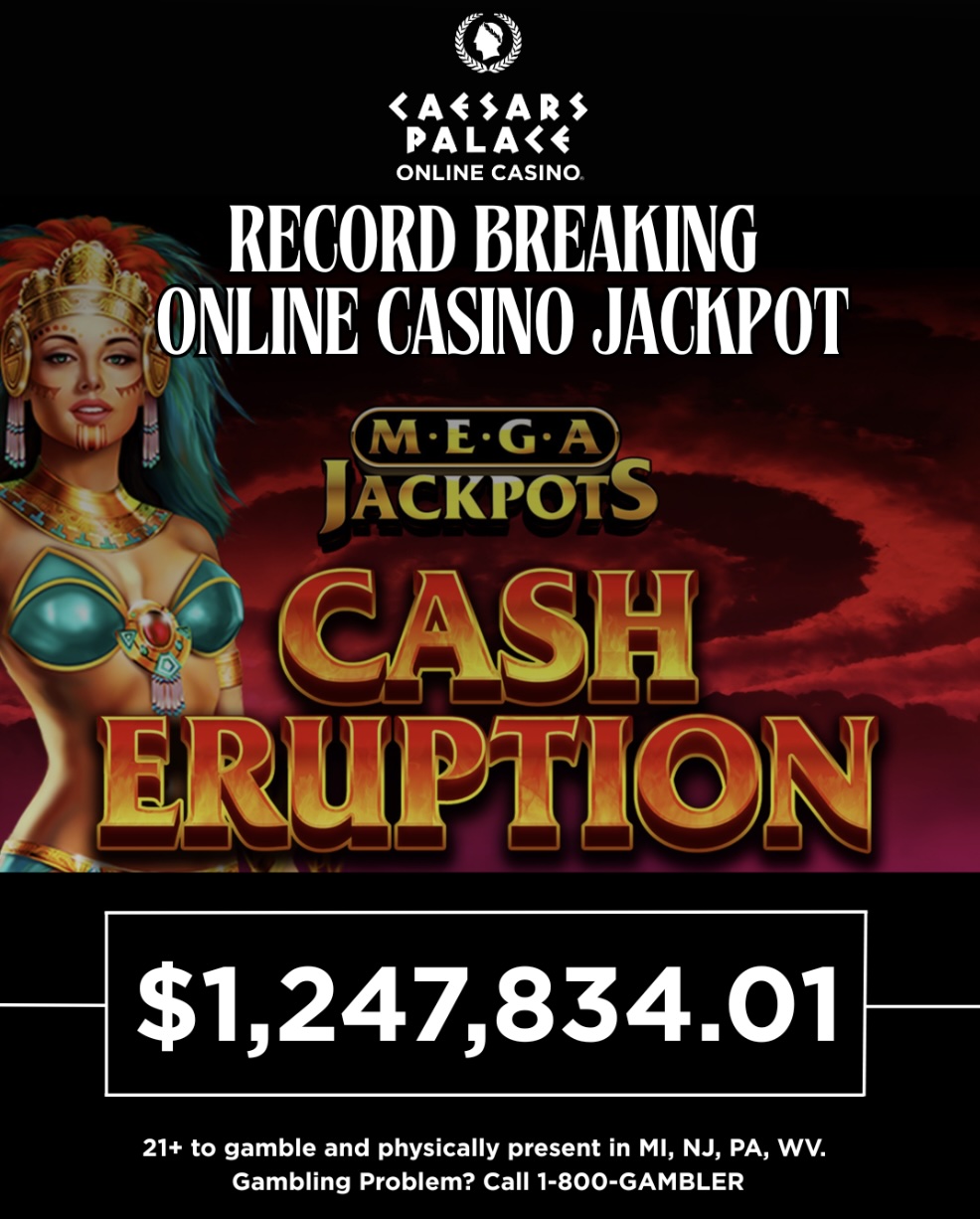 A New Jersey player has won a $1.2 Million jackpot, marking the largest online jackpot ever awarded at Caesars Palace Online Casino 