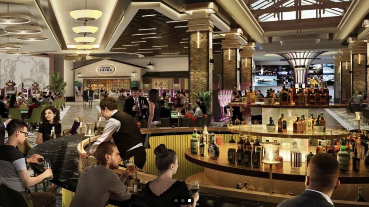 artist rendering of the bar and casino area inside the proposed fort wayne casino that, according to a recent study, would generate about $25 million in tax revenue for the city.