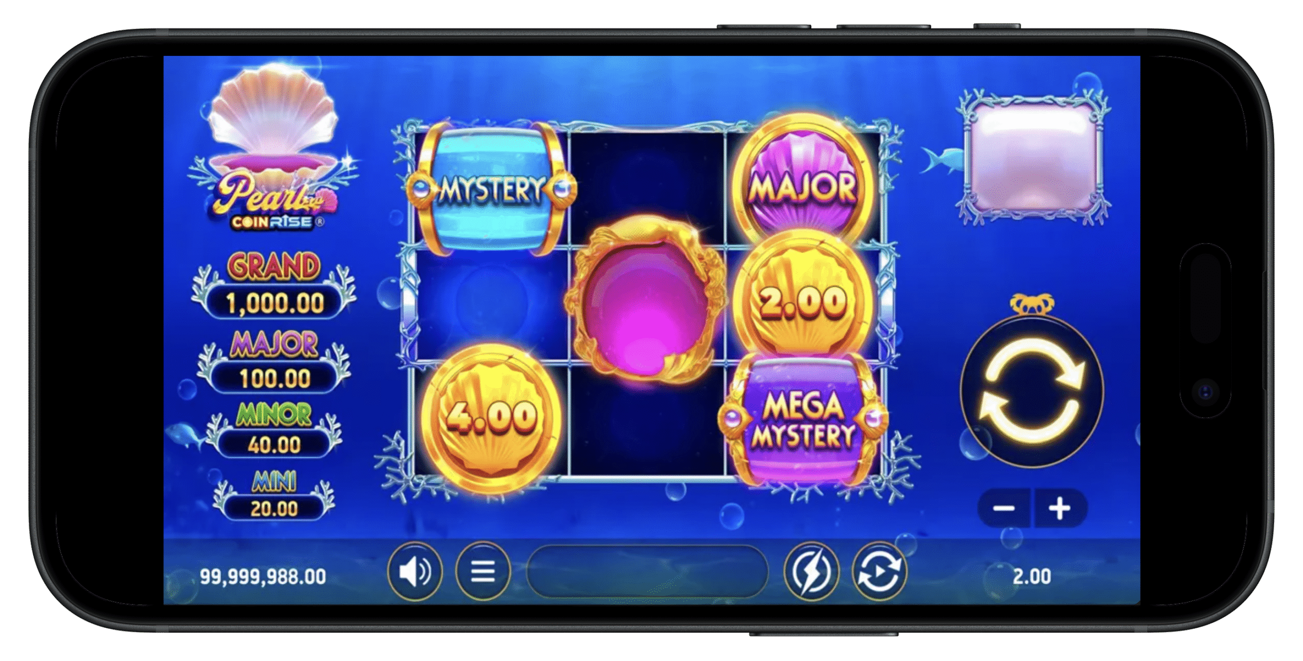 Pearl Coin Rise game on Hello Millions
