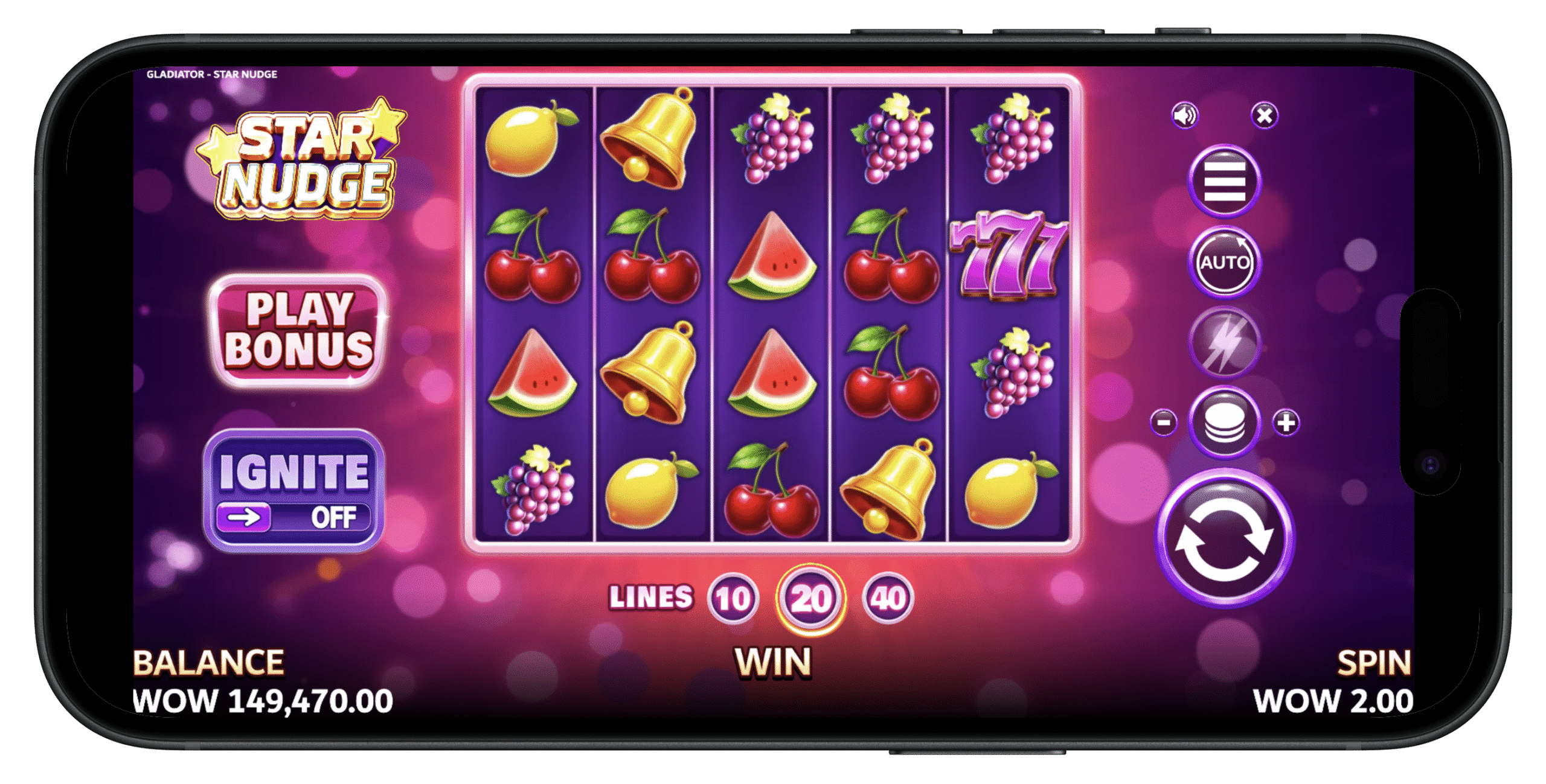 Star Nudge slot on mobile.