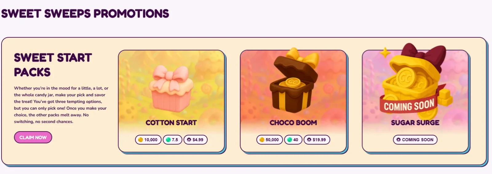 Sweet Sweeps Casino Bonus