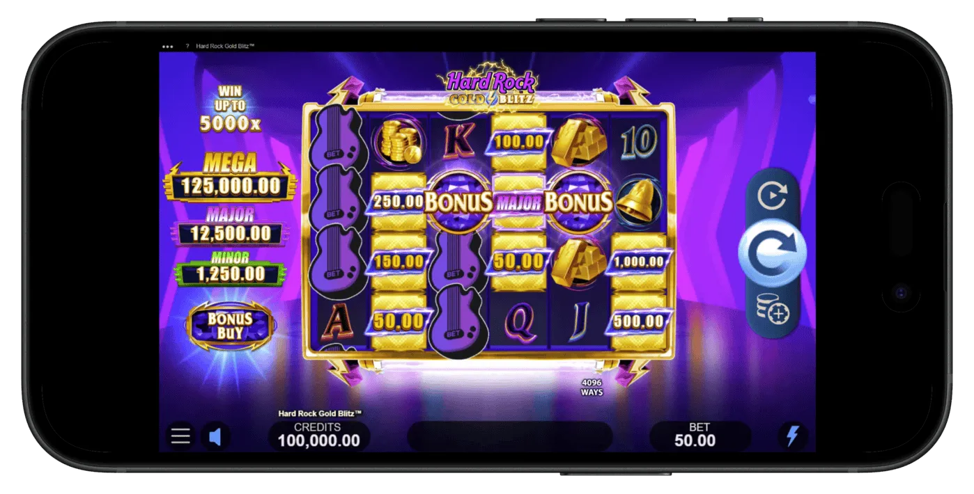 Hard Rock Gold Blitz Progressive Jackpot Slot