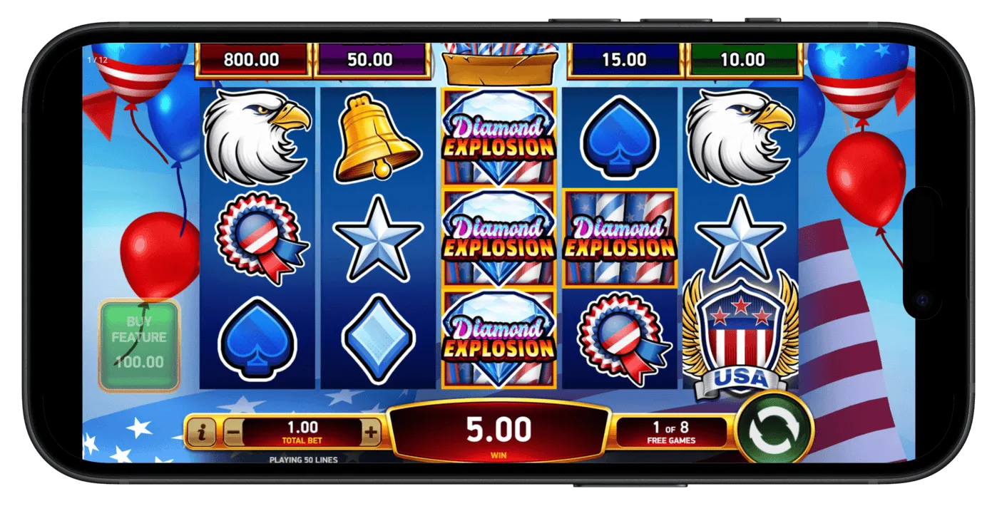 Diamond Explosion Patriots Slot by RubyPlay