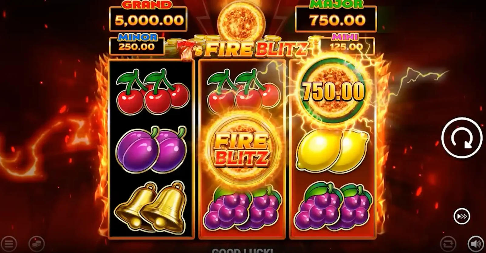 A look at the 7 Fire Blitz slot