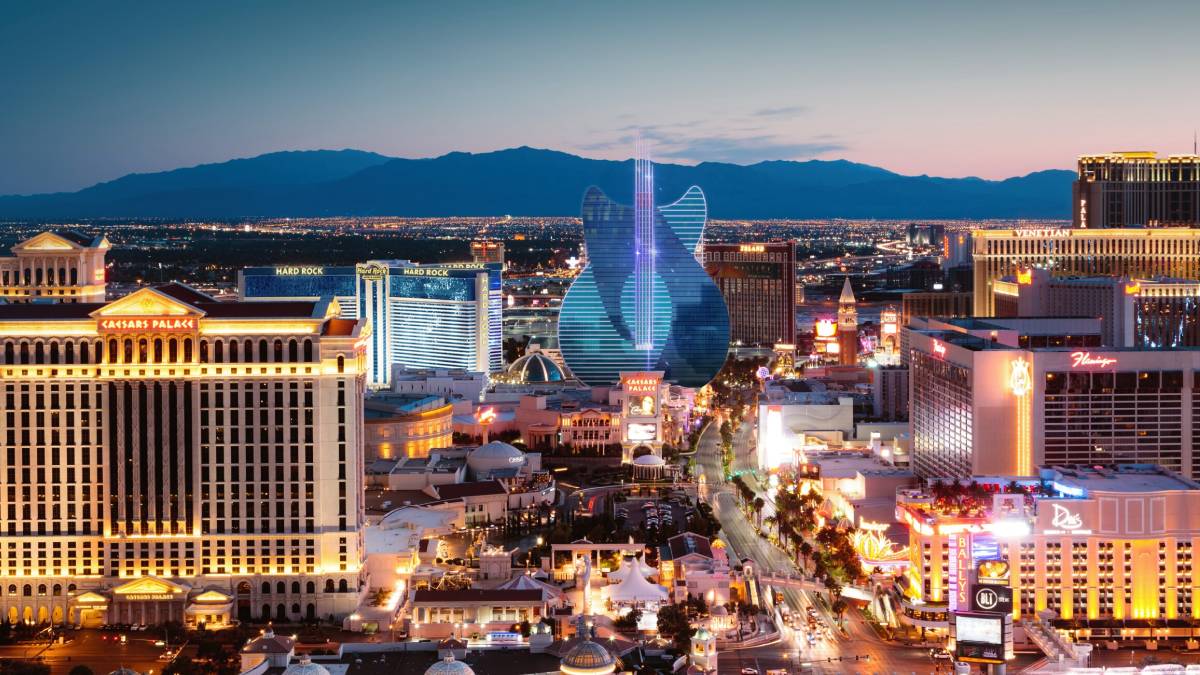 Hard Rock’s guitar hotel rises on the Strip and is steadily nearing structural completion and making progress toward its scheduled late-2027 opening act.