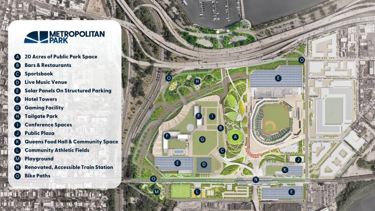50-acre former Citi Field parking lots in Willets Point, Queens (partnership between NY Mets owner Steve Cohen and Hard Rock International).