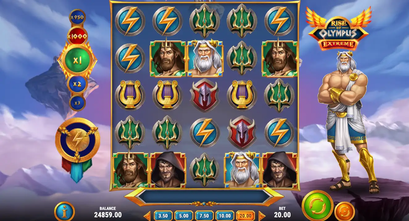 A look at the Rise of Olympus Extreme slot.