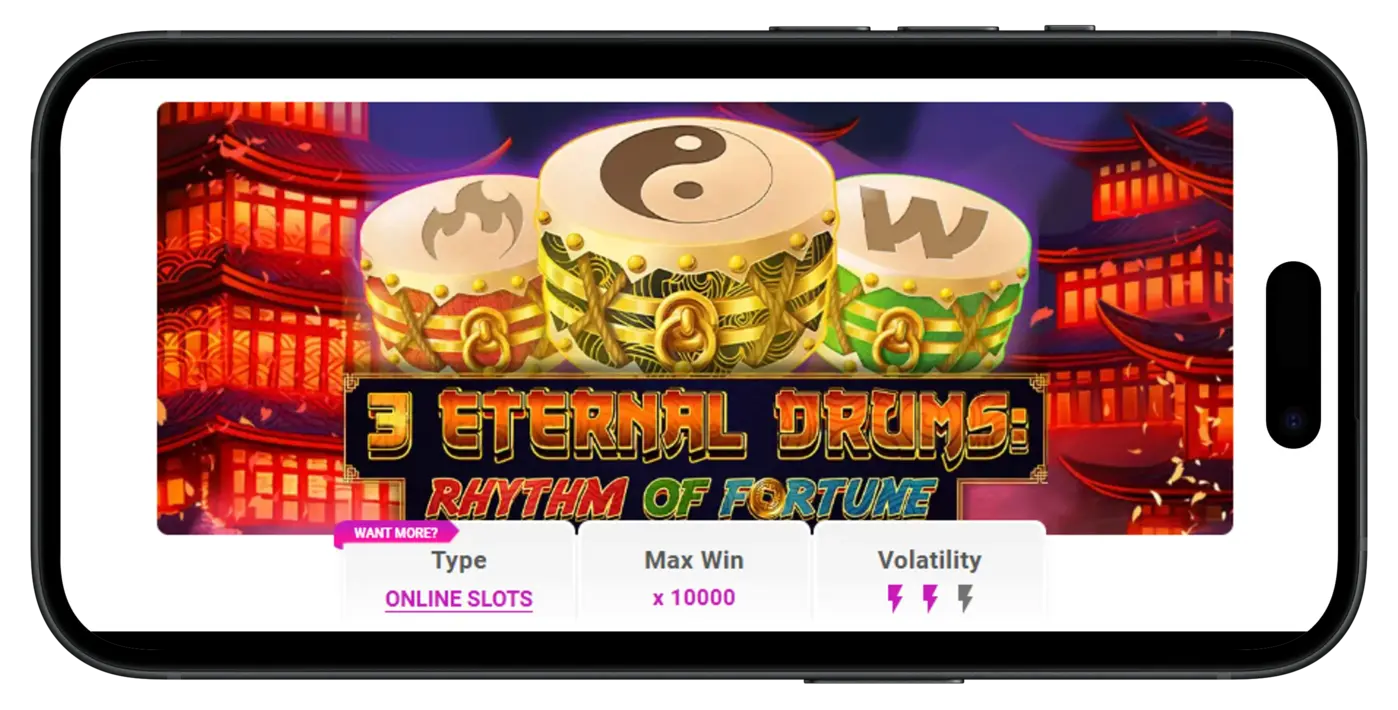 Pulsz Social Casino Progressive Jackpot Slots - 3 Eternal Drums Rhythm of Fortune