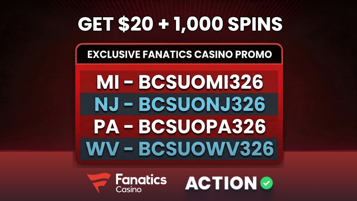 Exclusive Fanatics Casino Bonus Code: $20 + 1,000 Free Spins (MI, NJ, PA, WV)