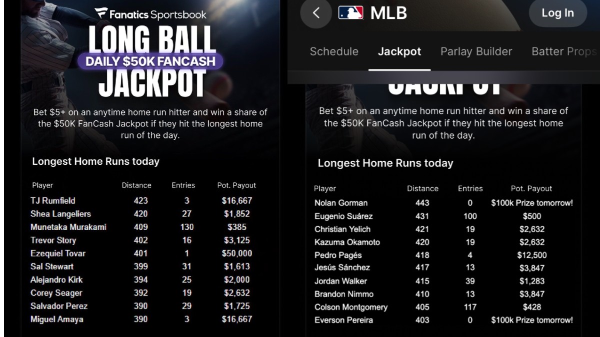 mlb fanatics sportsbook mlb home run jackpot payout