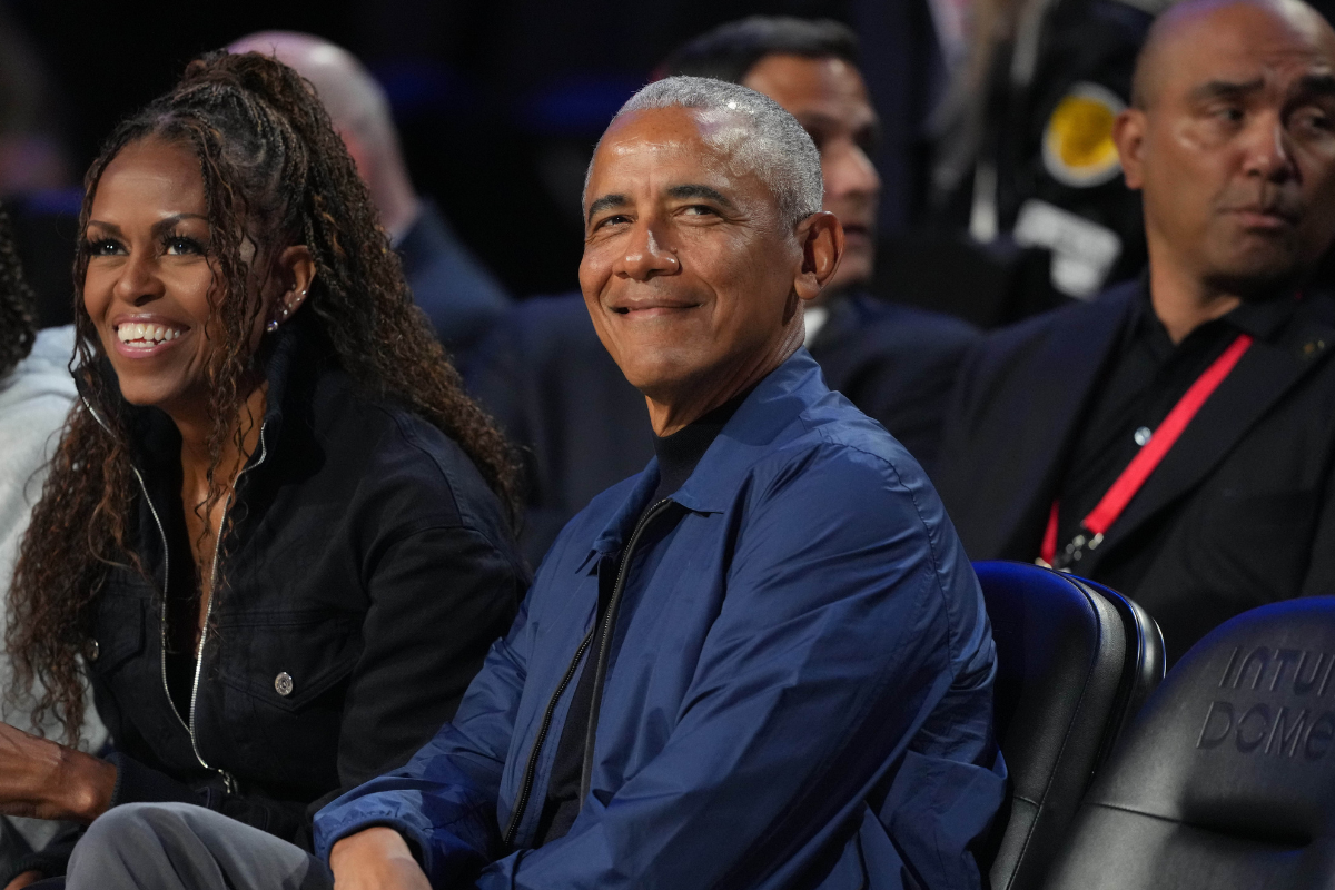 President Barack Obama at the 75th NBA All Star Game