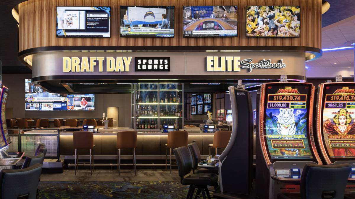 The bustling casino floor of Grand Island Casino, a key player among Nebraska's operational casinos including WarHorse Omaha, WarHorse Lincoln, and Harrah’s Columbus. The state saw gaming revenues reach nearly $262 million in 2025, highlighting rapid growth in the industry.