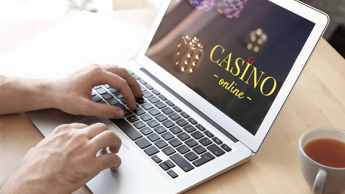 Screenshot of an online casino platform showing a variety of games like slots, poker, and roulette, accessible on a smartphone or computer screen.