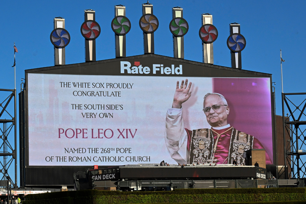 Pope Leo XIV announcement at Chicago White Sox game