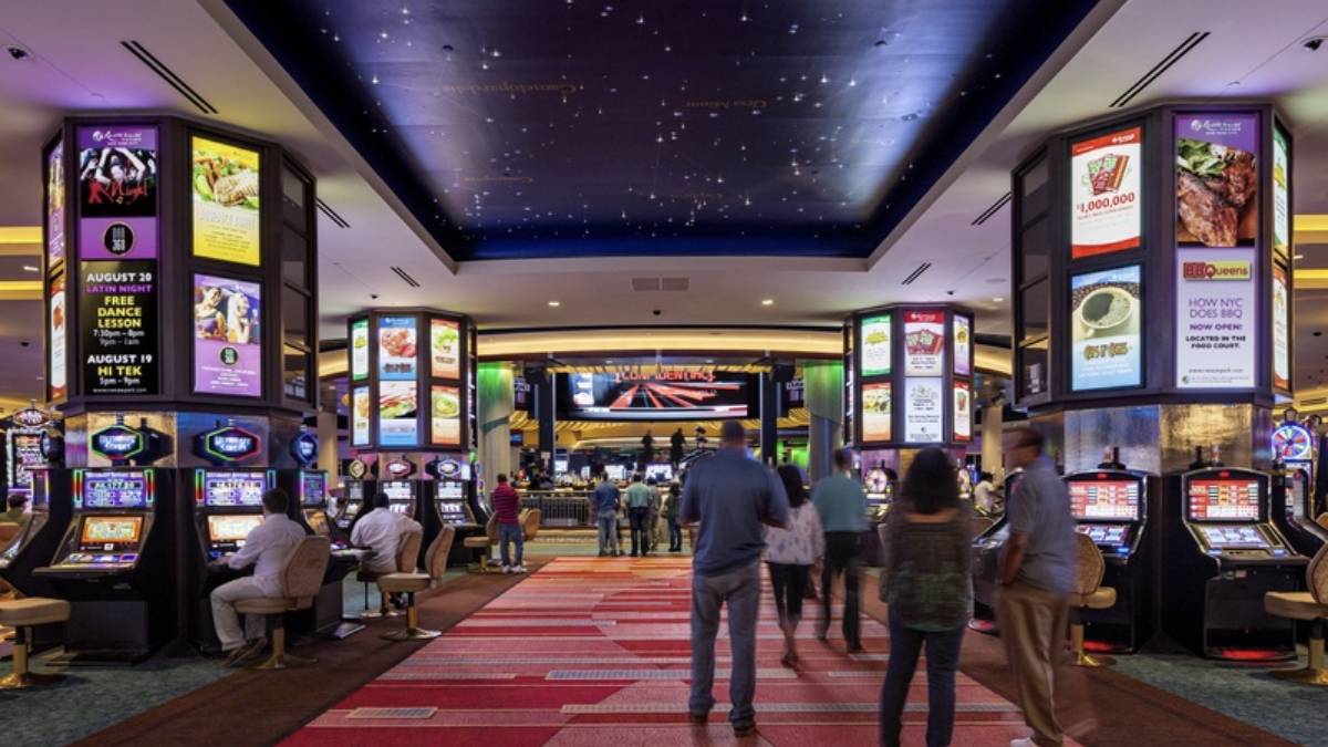 an image of resorts world at acqueduct, which opened in October of 2011 to wide acclaim, Resorts World Casino New York City has been recognized as the “Top Slot Revenue Generator in the United States.
