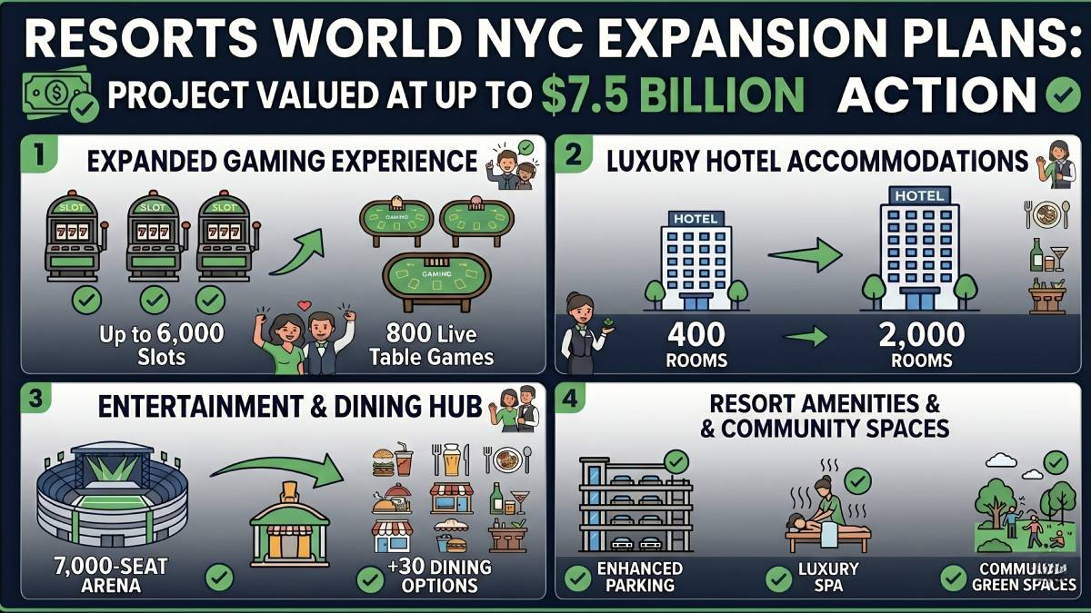 Resorts World New York City (RWNYC), located at the Aqueduct Racetrack in Queens (South Ozone Park), officially launched live table games on April 28