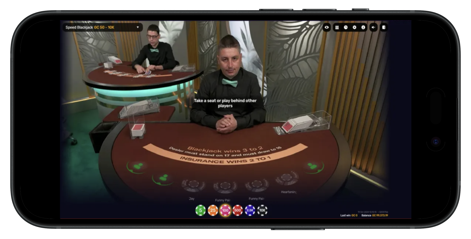 Hello Millions Live Casino Games - Speed Blackjack