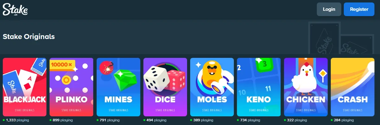 Stake.us Bonus Code - Originals