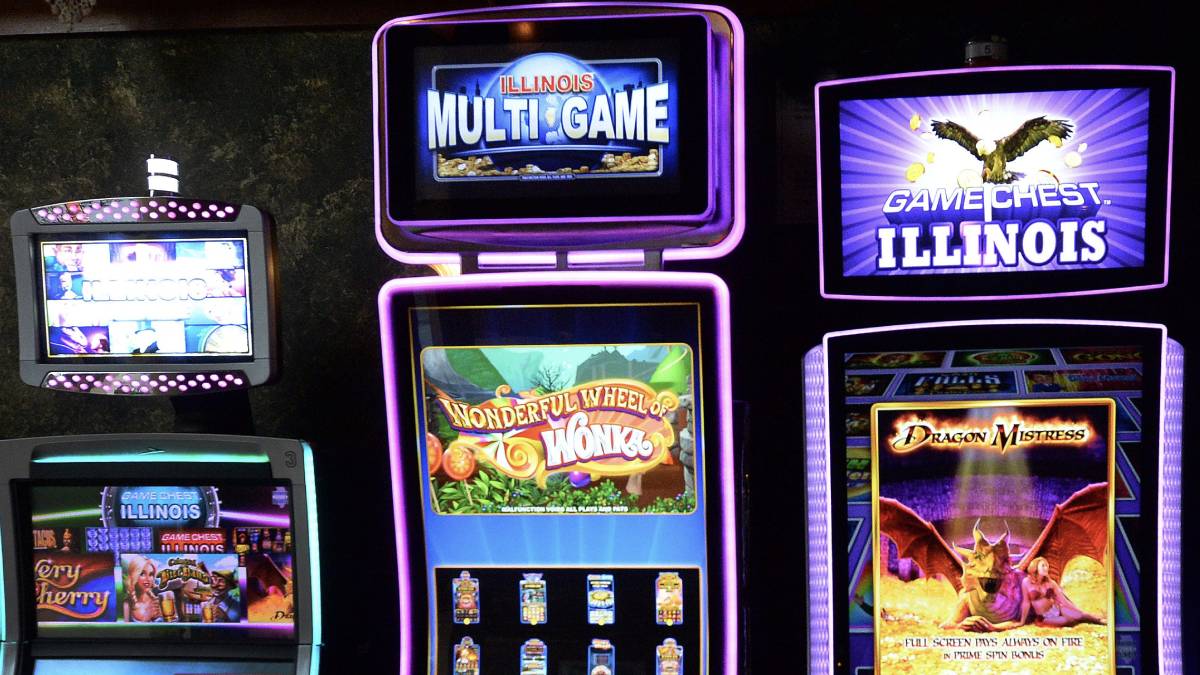 Image of video gambling terminals (VGTs) highlighting concerns about market saturation with 49,000 units statewide generating billions. Chicago's new VGTs provide quick revenue but pose a risk to the financial promise of Bally's Chicago casino, a high-value venture important for the city's economic development."