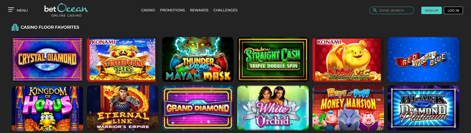betOcean Casino Floor Favorites