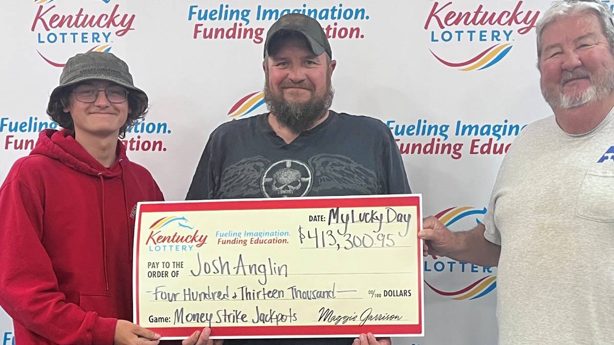 Berea resident Josh Anglin hits a $413K Money Strike Jackpots prize while waiting for work, leading three generations to claim the win and plan a new family home.”