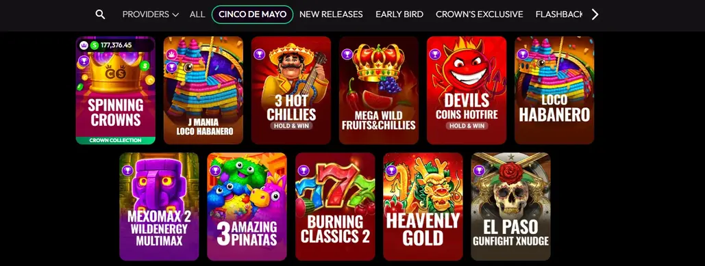 Best Sweepstakes Casino for Cinco de Mayo - Crown Coins Casino