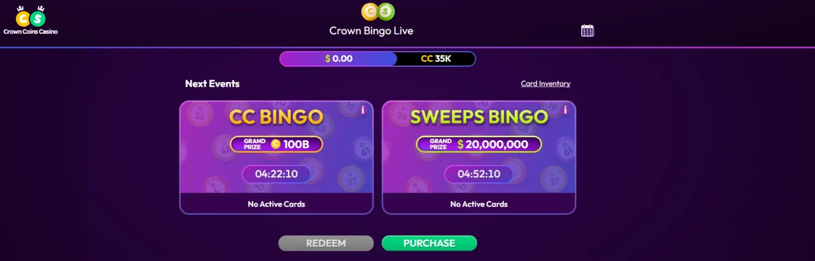 Crown Coins Casino Bingo