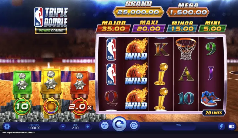 NBA Triple Double real money slot at Caesars Palace Online Casino.