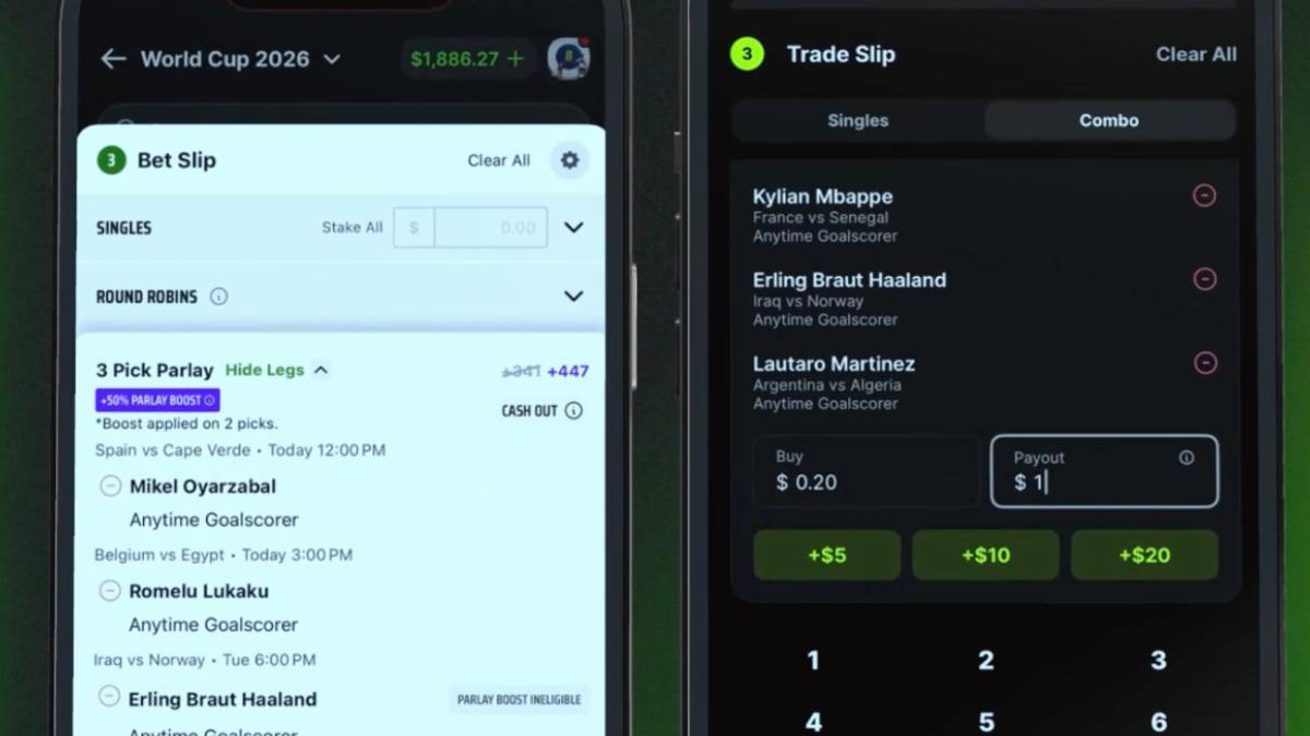 DraftKings prediction markets combo feature in mobile app