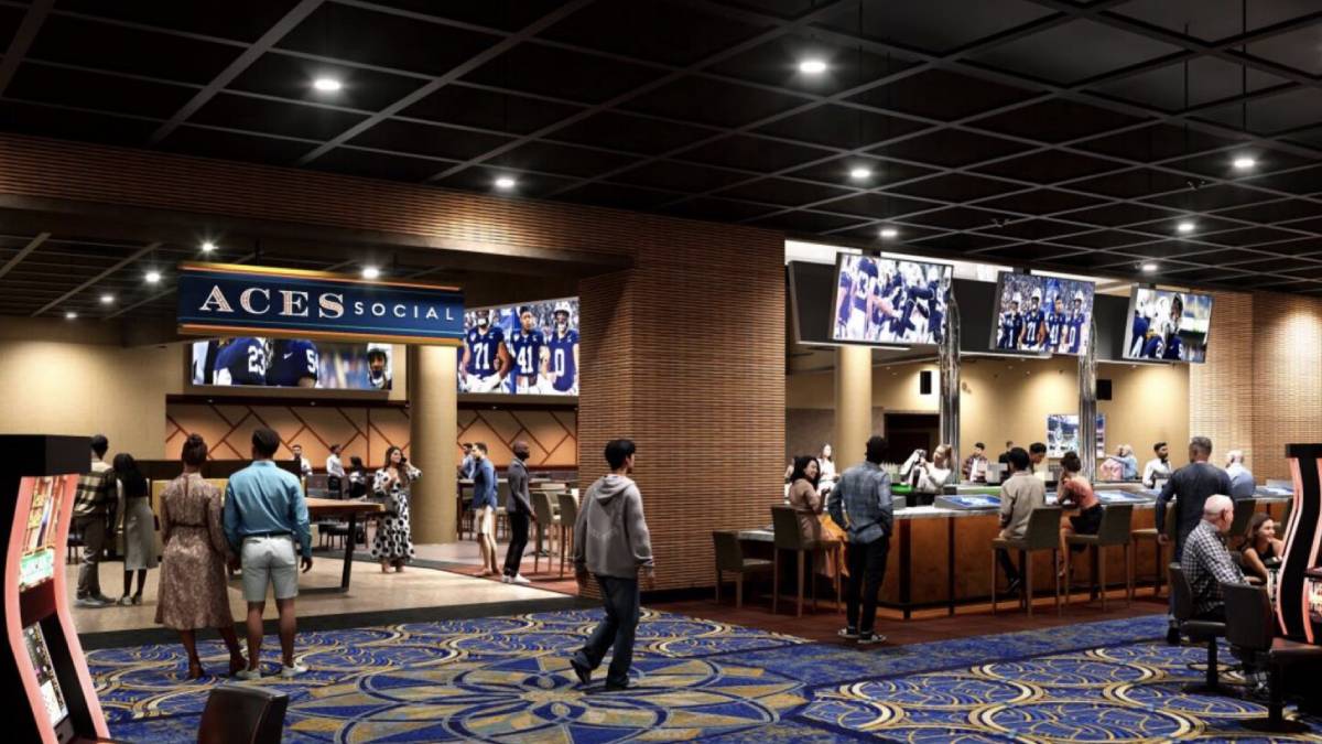restaurants, slot machines, and table games area at Happy Valley casino Pennsylvania mini-casino