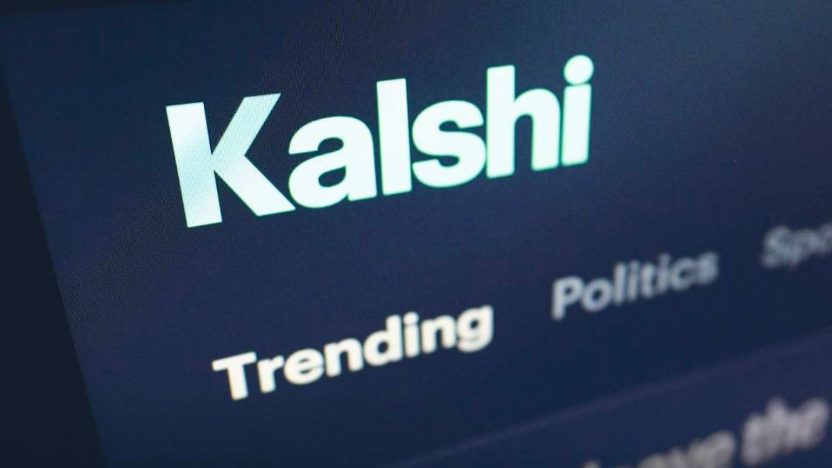 an image of the Kalshi app home page, as New Jersey State House where lawmakers discuss prediction market tax legislation