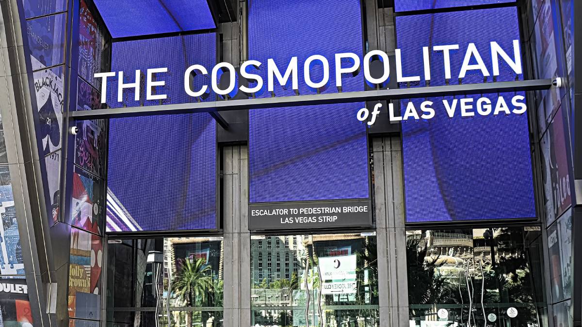 The Cosmopolitan of Las Vegas high-limit slot room with newly installed linked progressive jackpot machines.