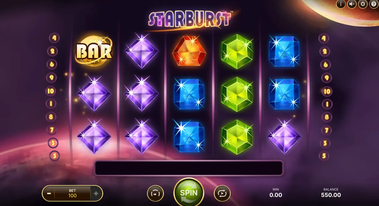 The Starburst slot interface