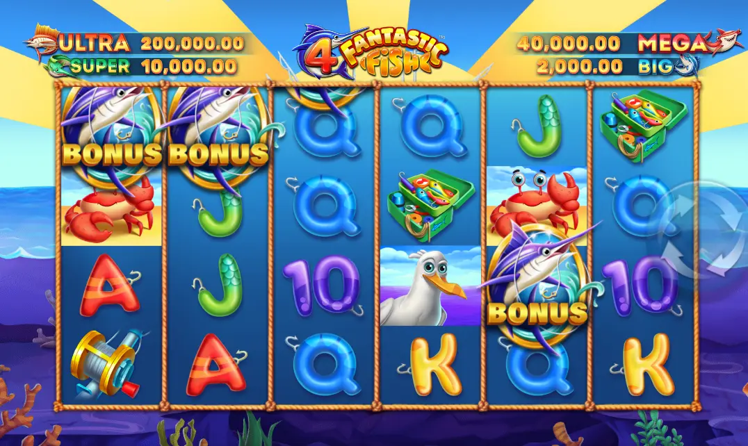 The 4 Fantastic Fish slot interface