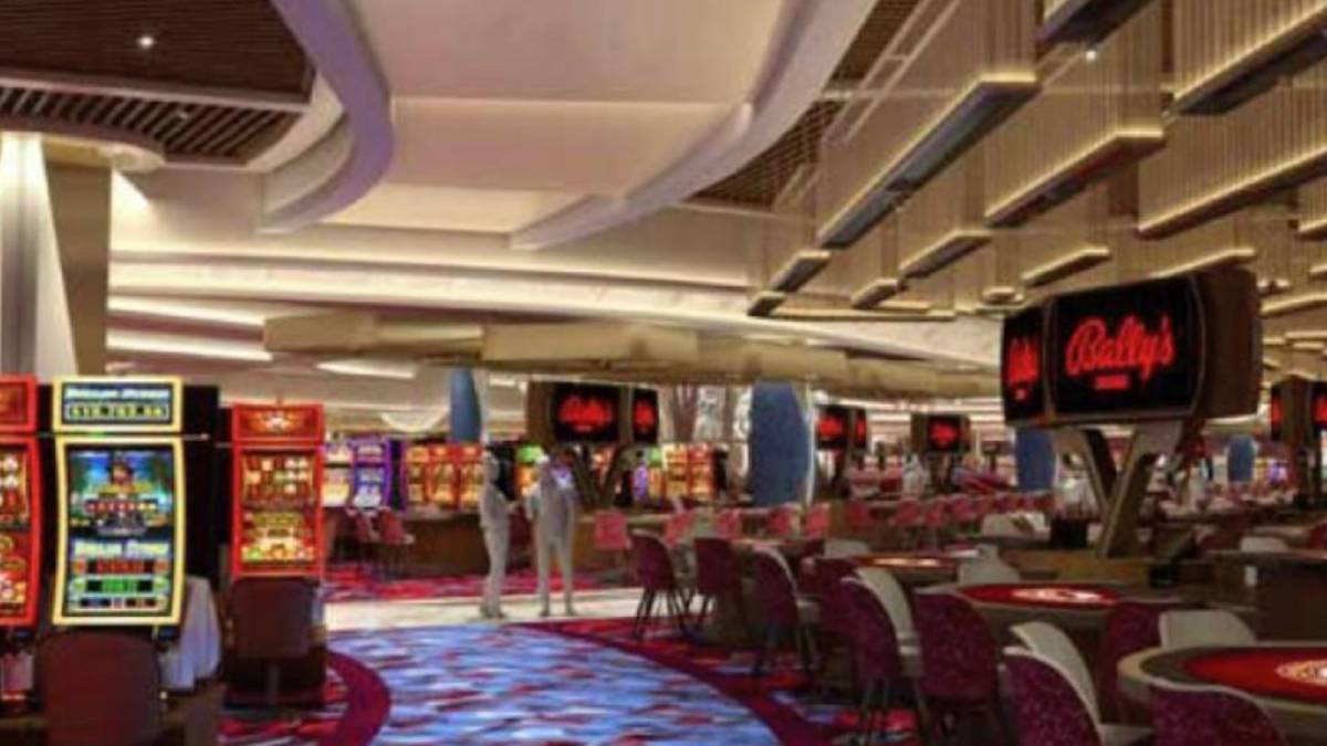 a rendering of the casino floor at the ballys chicago casino and hotel that is set to open next year.