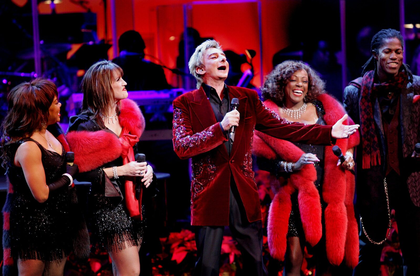 Barry Manilow performing A Very Barry Christmas concert at Westgate Las Vegas International Theater.
