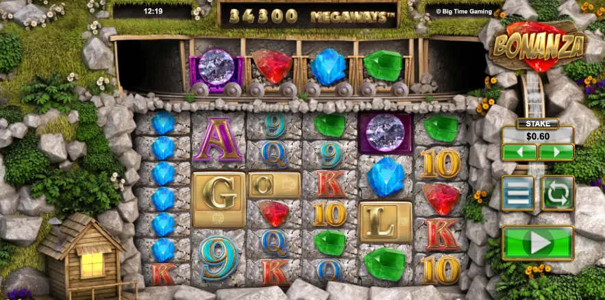A look at the game play of the Bonanza online slot.