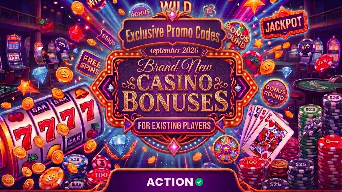 Brand New Casino Bonus Codes & Casino Promo Codes for Existing Players for Sep 2026