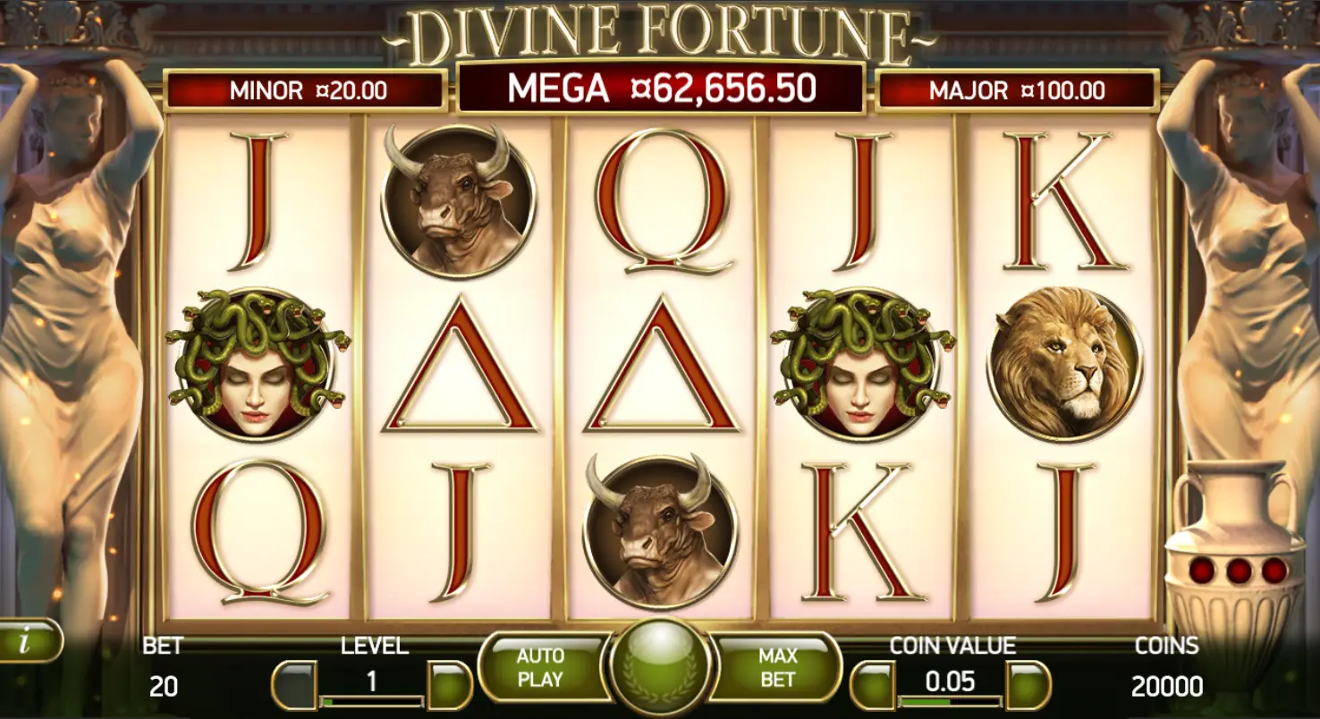 A look at the game play of the Divine Fortunes slot