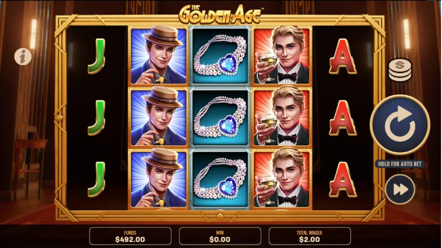 A look at the game play of the Golden Age slot