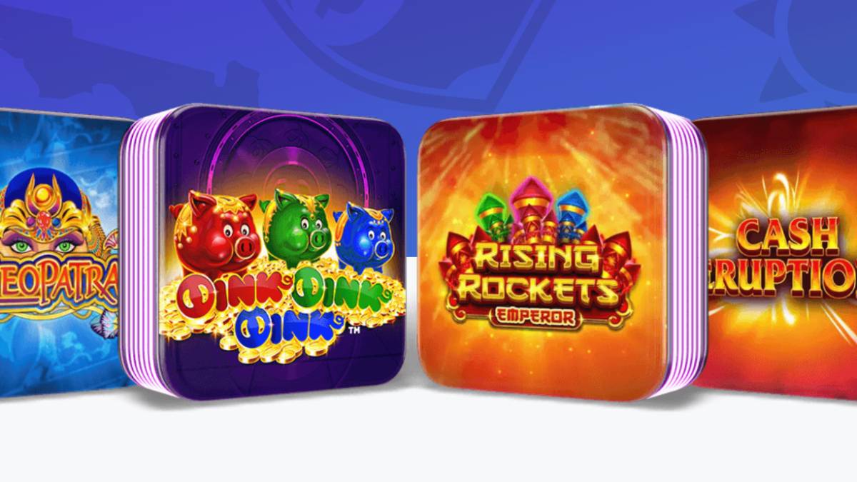 Cash Eruption slot game on Hard Rock Bet with volcano theme and Fireball symbols.