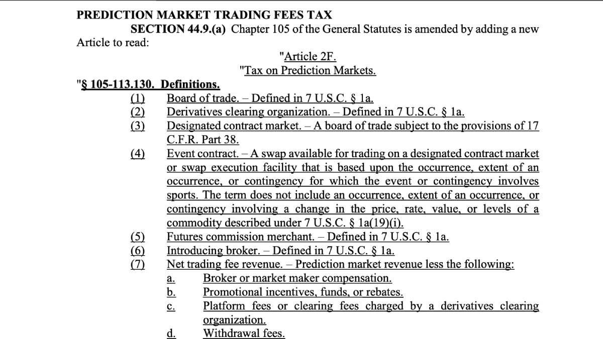 North Carolina State Budget raises the online sports betting tax to 23% and creates a 6% prediction market tax
