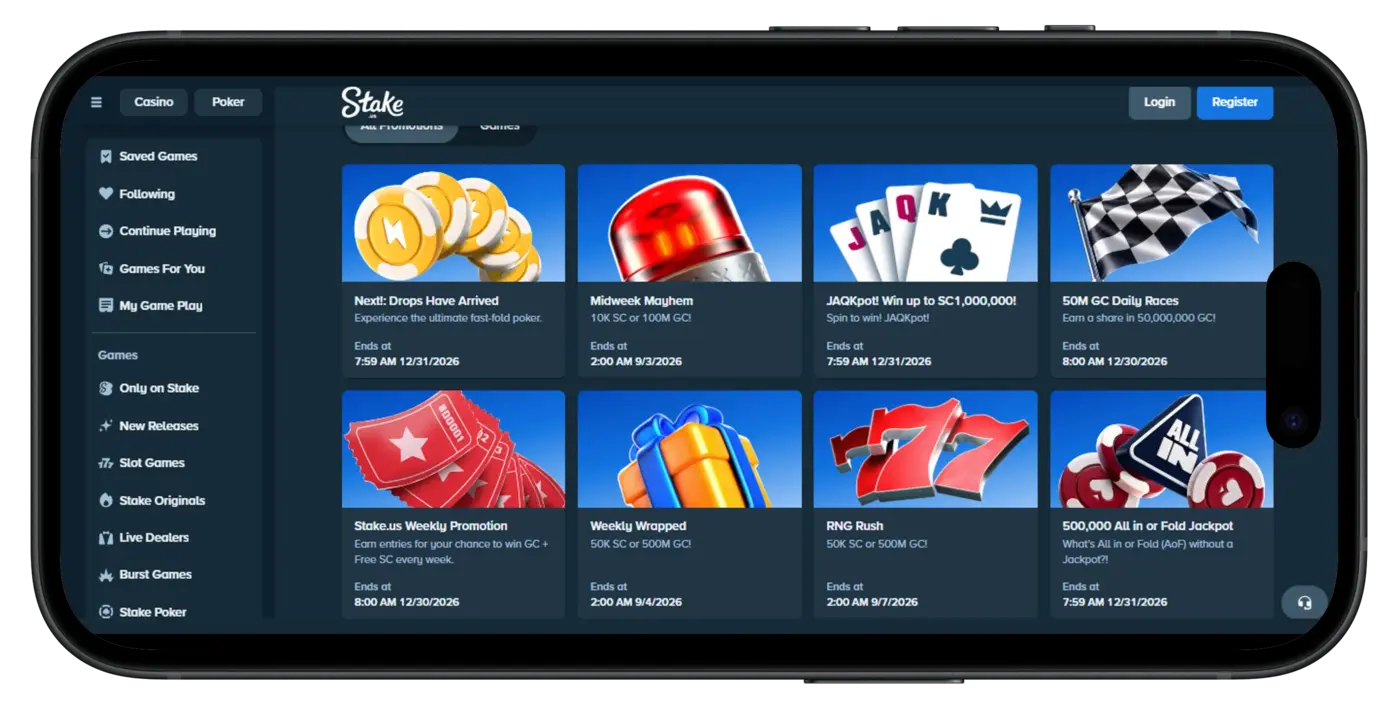 Stake.us Casino Promos