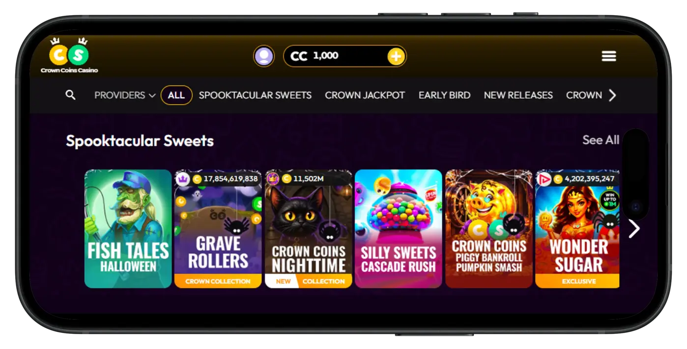 Crown Coins Casino Halloween Games