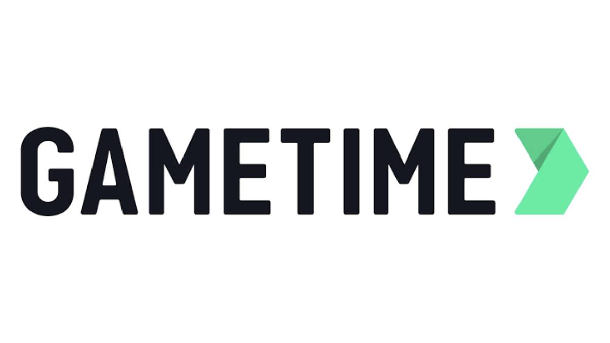 an image of the Gametime logo, which the company has partnered with BetMGM to let players redeem BetMGM Rewards Points for credits toward live-event tickets.